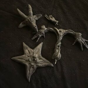 Baphomet statue all black